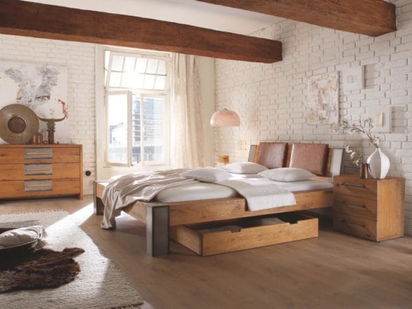 Cobo Sion Massivholzbett – Oak-Wild Bormio 18