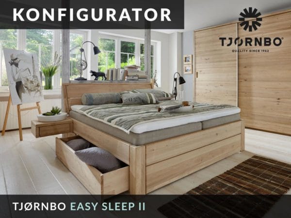 Konfigurator: Easy Sleep II Massivholzbett mit Schubladen